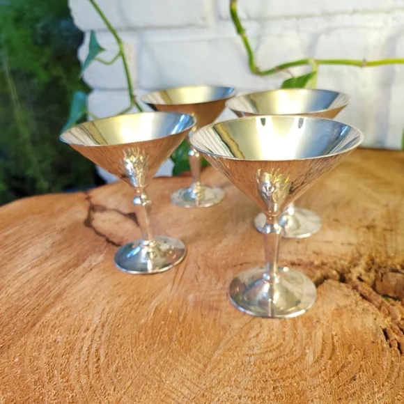 Rare Zodax Metal Aperitif Glasses - Picture 7 of 12